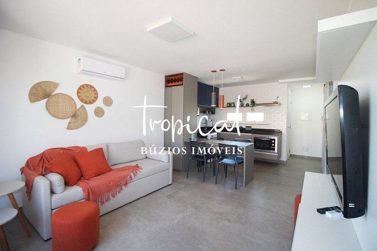FL16 - Flat em condomínio pé na areia em Búzios
