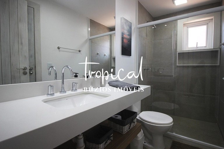 FL16 - Flat em condomínio pé na areia em Búzios