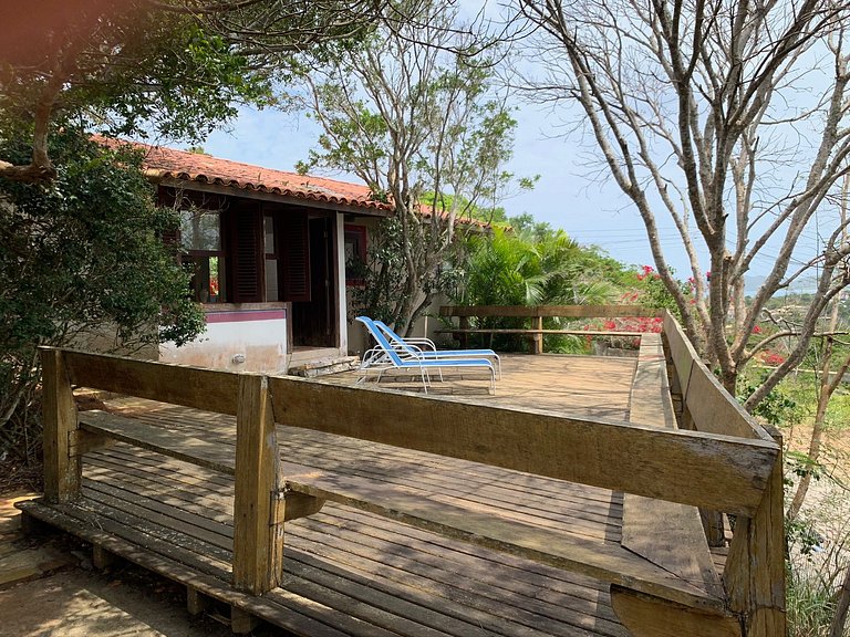 FI25 - Chalé charmoso com vista panorâmica da praia de Gerib
