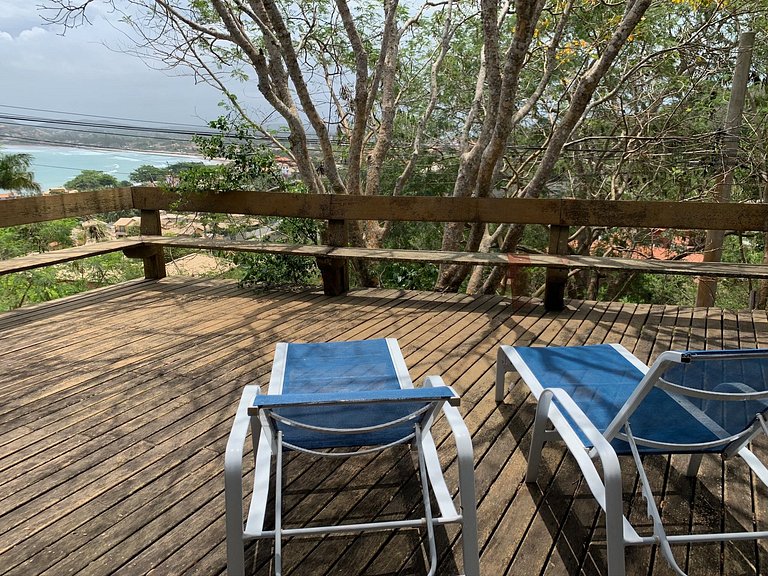 FI25 - Chalé charmoso com vista panorâmica da praia de Gerib