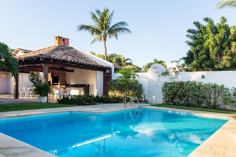 GB50 - Linda casa com 5 suítes pé na areia em Geribá