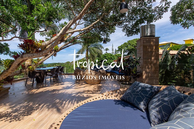 AB88 - Casa com alto lazer e vista para o mar de Búzios