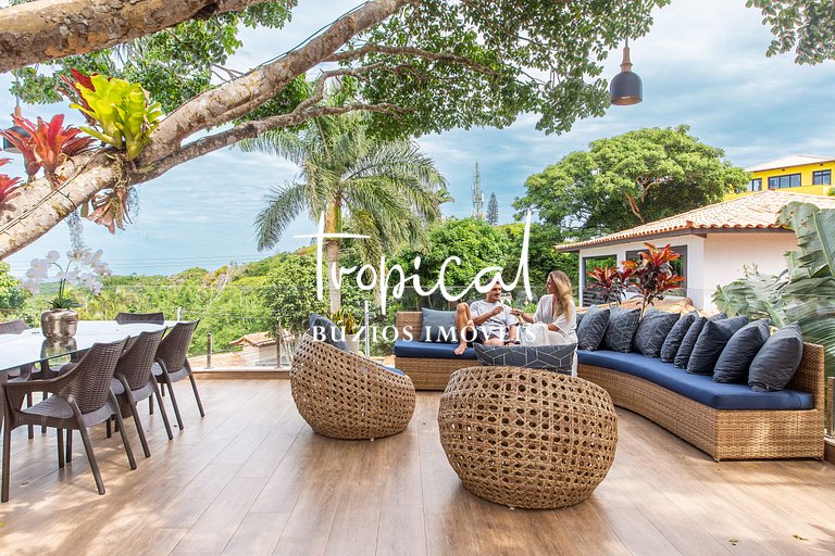AB88 - Casa com alto lazer e vista para o mar de Búzios