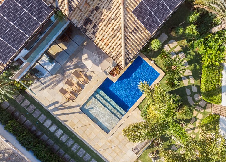 GB77 - Casa moderna com piscina e área gourmet em Geribá