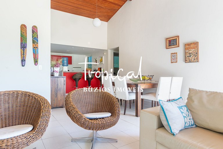 Casa familiar em condomínio para temporada em Geribá